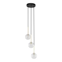 TK Lighting Pendelleuchte 3-flammig verstellbar Glas Metall Ø 25 cm G9* Hängelampen|Esszimmer Lampen