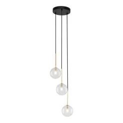 TK Lighting Pendelleuchte 3-flammig verstellbar Glas Metall Ø 25 cm G9* Hängelampen|Esszimmer Lampen