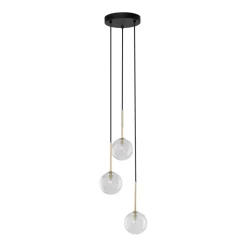 TK Lighting Pendelleuchte 3-flammig verstellbar Glas Metall Ø 25 cm G9* Hängelampen|Esszimmer Lampen