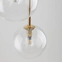 TK Lighting Pendelleuchte 3-flammig verstellbar Glas Metall Ø 25 cm G9* Hängelampen|Esszimmer Lampen