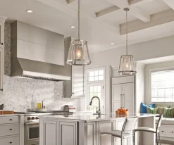 Elstead Pendelleuchte FLOR Nickel Ø41cm Lampe Wohnzimmer