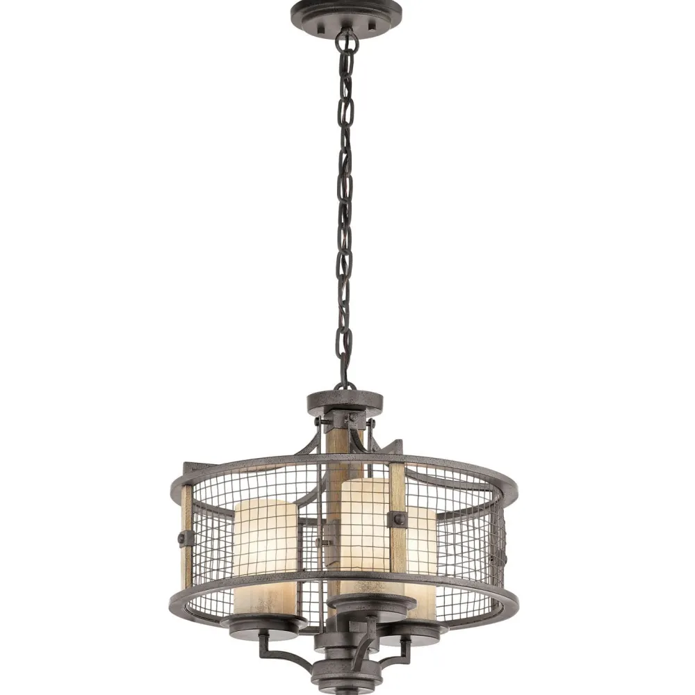 Clearance Elstead Pendelleuchte für Esszimmer Eisen Stein verstellbar