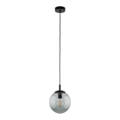 TK Lighting Pendelleuchte Glas Kugel Ø 30 cm Schwarz Grau E27 BRYCE* Hängelampen|Esszimmer Lampen