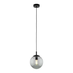 TK Lighting Pendelleuchte Glas Kugel Ø 30 cm Schwarz Grau E27 BRYCE* Hängelampen|Esszimmer Lampen