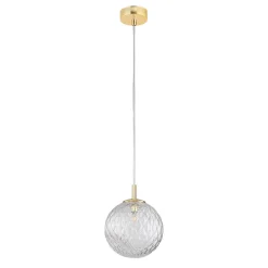 TK Lighting Pendelleuchte Glas Kugel Ø 21 cm in Gold verstellbar* Jugendstil Lampen|Kugellampen