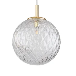 TK Lighting Pendelleuchte Glas Kugel Ø 21 cm in Gold verstellbar* Jugendstil Lampen|Kugellampen