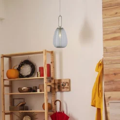 Searchlight Pendelleuchte Glas Metall Ø 24 cm H: 1,3 m verstellbar E27* Hängelampen|Esszimmer Lampen