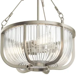 Sale Elstead Pendelleuchte Glas Metall rund Ø 40,6 cm 3x E27 Vintage