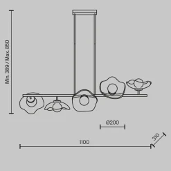 Sale Maytoni Pendelleuchte Glas Metall G9 H: max. 84,4 cm in Messing