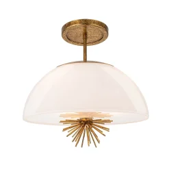 Elstead Pendelleuchte Glas Metall D: 45,7 cm rund 3x E14 verstellbar* Hängelampen|Bürolampen