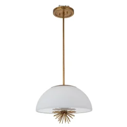 Elstead Pendelleuchte Glas Metall D: 45,7 cm rund 3x E14 verstellbar* Hängelampen|Bürolampen