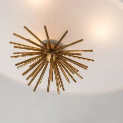 Elstead Pendelleuchte Glas Metall D: 45,7 cm rund 3x E14 verstellbar* Hängelampen|Bürolampen