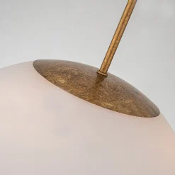 Elstead Pendelleuchte Glas Metall D: 45,7 cm rund 3x E14 verstellbar* Hängelampen|Bürolampen