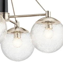 Elstead Pendelleuchte Glas Metall B: 70,3 cm Kugel Schirme LIETA