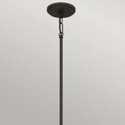 Elstead Pendelleuchte Glas Metall E27 in Bronze Antik Weiß* Hängelampen|Esszimmer Lampen