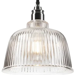 Hot Lamkur Pendelleuchte Glas Metall E27 Ø 28 cm Vintage Esszimmer