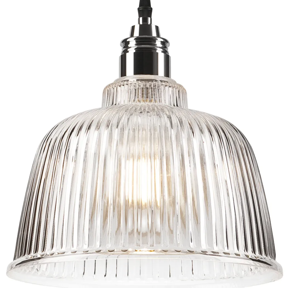 Hot Lamkur Pendelleuchte Glas Metall E27 Ø 28 cm Vintage Esszimmer