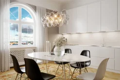 Clearance By Rydéns Pendelleuchte Glas Metall L: 80 cm H: max. 120 cm in Gold