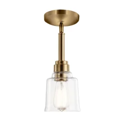 Online Elstead Pendelleuchte Glas Metall Ø 12,4 cm Vintage in Messing