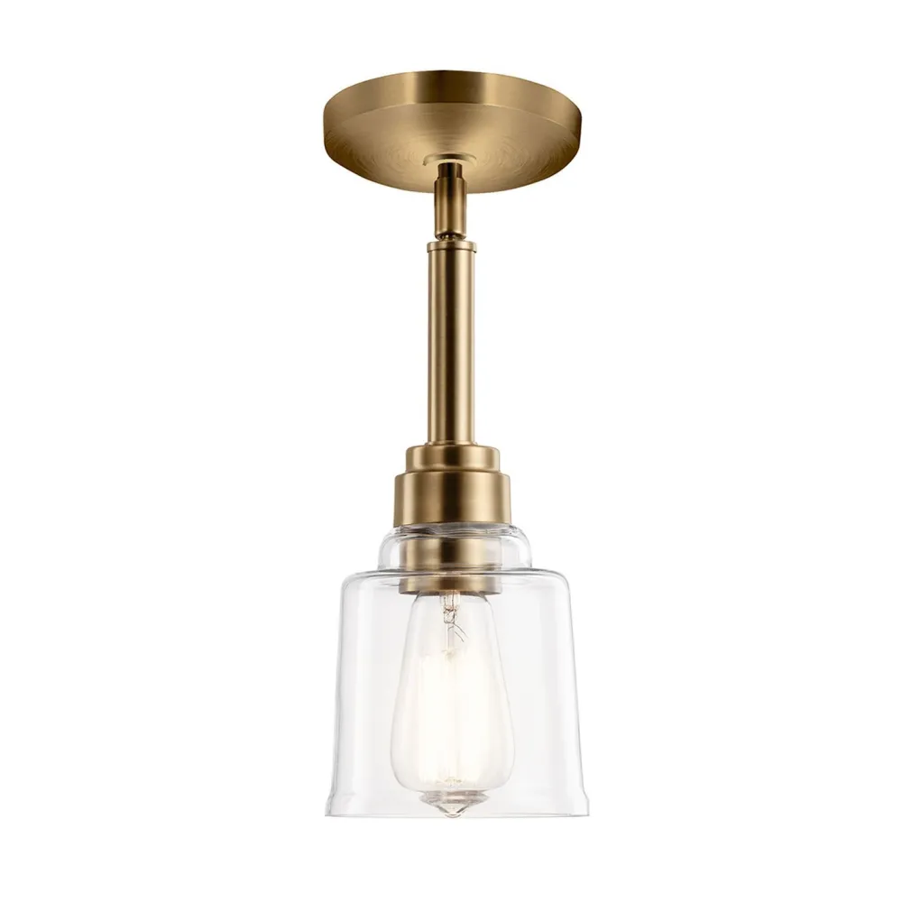 Online Elstead Pendelleuchte Glas Metall Ø 12,4 cm Vintage in Messing