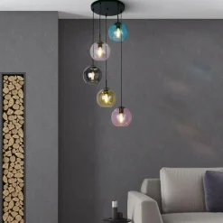 Sale Searchlight Pendelleuchte Glas rund Ø 51 cm H: max. 1,2 m verstellbar