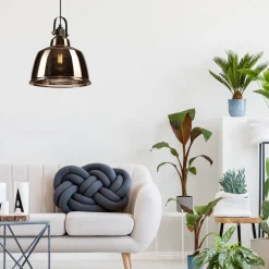 Sale Lamkur Pendelleuchte Glas Schirm Industrial Vintage E27