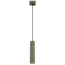 Sollux Pendelleuchte Grün schmal B: 8 cm H: max. 118 cm GU10 Modern* Wohnzimmerlampen|Metall Lampen