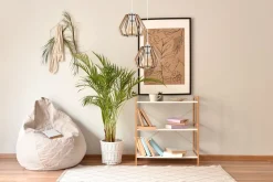 Belis Pendelleuchte Holz 2-flammig E27 B:35 cm Skandinavisch* Hängelampen|Bürolampen