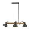 New Just Light Pendelleuchte Holz Metall E27 96 cm 3-flammig flexibel