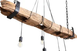 Invicta Interior Pendelleuchte Holz Natur152 cm lang 5-flammig wohnlich* Wohnzimmerlampen|Holzlampen