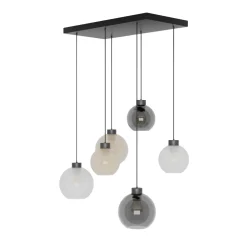 TK Lighting Pendelleuchte in Bernstein Graphit 6xE27 Esstisch