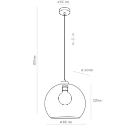 TK Lighting Pendelleuchte in Bernstein KALETE Esstisch Lampe* Hängelampen|Esszimmer Lampen