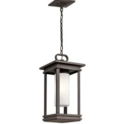 Elstead Pendelleuchte in Bronze Opal Glas Außenbereich* Gartenlaternen|Vintage Lampen