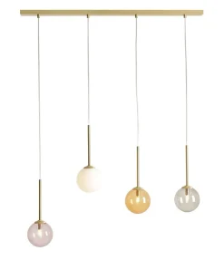 ALDEX Pendelleuchte in Gold Weiß Schwarz Bernstein 100 cm G9