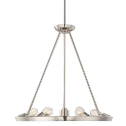 Elstead Pendelleuchte in Silber Ø71cm rund Esstisch RESFINE* Hängelampen|Moderne Lampen