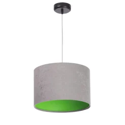 BPS Koncept Pendelleuchte JERRY Grau Grün Retro rund Esstisch* Hängelampen|Esszimmer Lampen