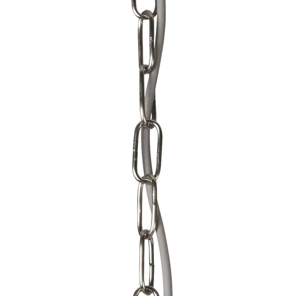 Searchlight Pendelleuchte Jugendstil Ø 27 cm Glas Metall in Silber Klar* Wohnzimmerlampen|Glaslampen