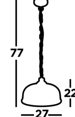 Searchlight Pendelleuchte Jugendstil Ø 27 cm Glas Metall in Silber Klar* Wohnzimmerlampen|Glaslampen