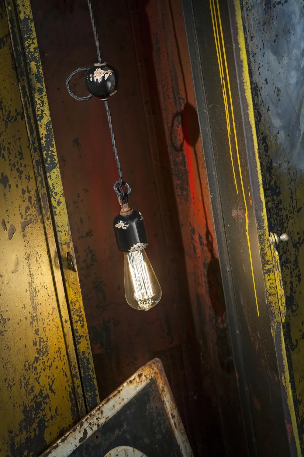 Discount Ferroluce Pendelleuchte Keramik E27 H: max. 120 cm Vintage Design