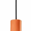 Outlet Ferroluce Pendelleuchte Keramik E27 rund D: 5,5 cm Orange Retro