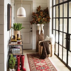 Hot Elstead Pendelleuchte Keramik Schirm D: 25,4 cm E27 Retro