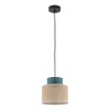 TK Lighting Pendelleuchte klein Ø 20 cm verstellbar Jute Stoff E27