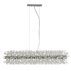 Searchlight Pendelleuchte Kristall 100 cm lang Chrom Klar 16x G9* Hängelampen|Bürolampen