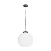 New Giovanni Battista Pendelleuchte Kugel Ø 24 cm Messing Glas E27 in Bronze Weiß