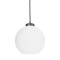 New Giovanni Battista Pendelleuchte Kugel Ø 24 cm Messing Glas E27 in Bronze Weiß