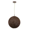 Best Easylight Pendelleuchte Kugel Geflecht Braun rund Ø 39 cm Metall