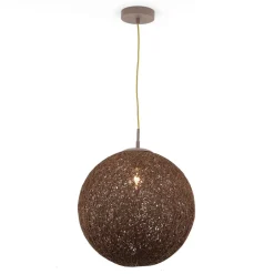 Best Easylight Pendelleuchte Kugel Geflecht Braun rund Ø 39 cm Metall