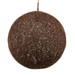 Best Easylight Pendelleuchte Kugel Geflecht Braun rund Ø 39 cm Metall
