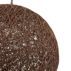 Best Easylight Pendelleuchte Kugel Geflecht Braun rund Ø 39 cm Metall