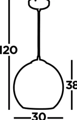 Sale Searchlight Pendelleuchte Kugel Schirm Ø 30 cm Glas E27 H: max. 1,2 m